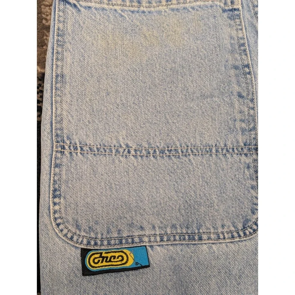 Vintage 90s JNCO Player 170 Jeans USA 33x30 Fit 32x28 Baggy Wide Leg Distressed